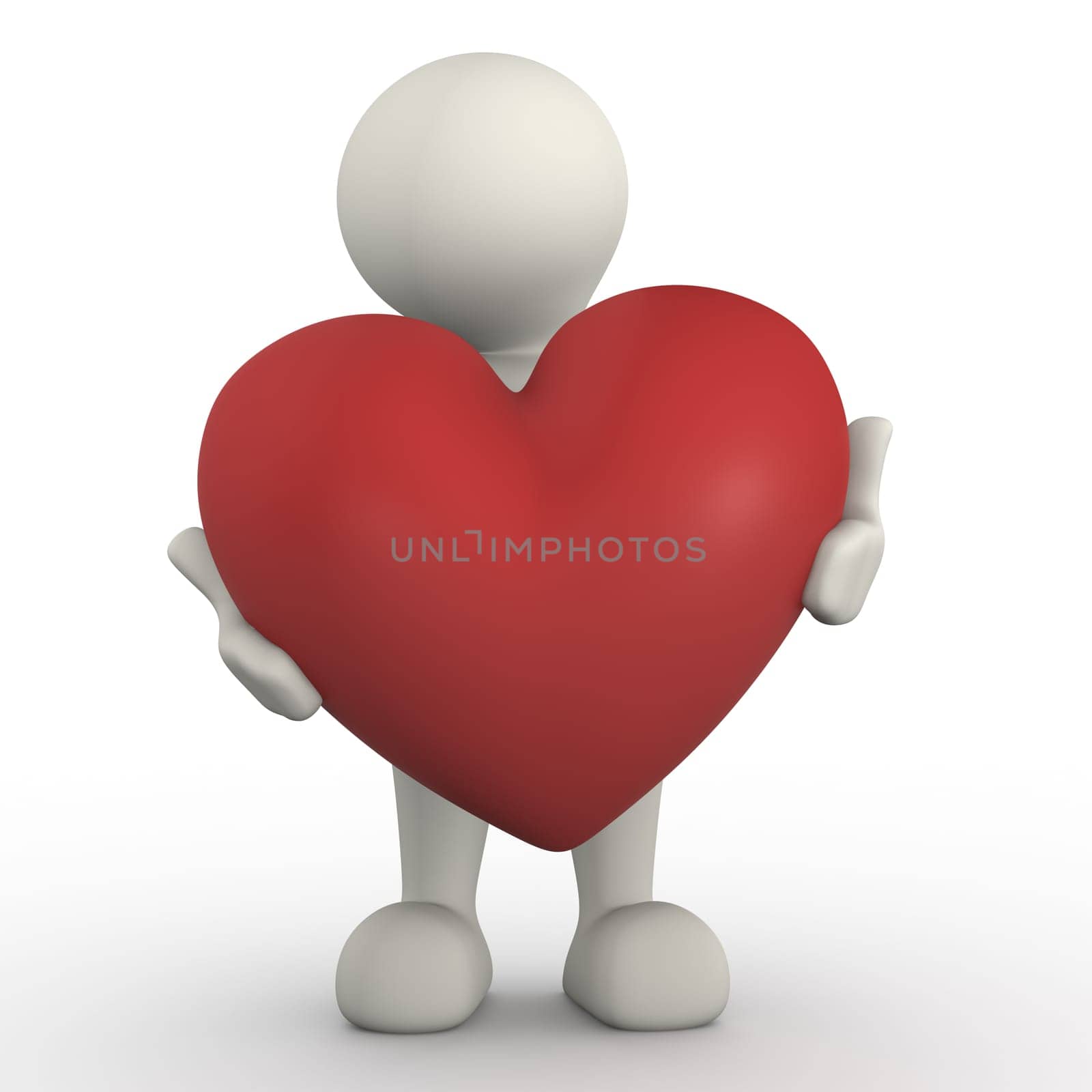 A man that embraces a heart