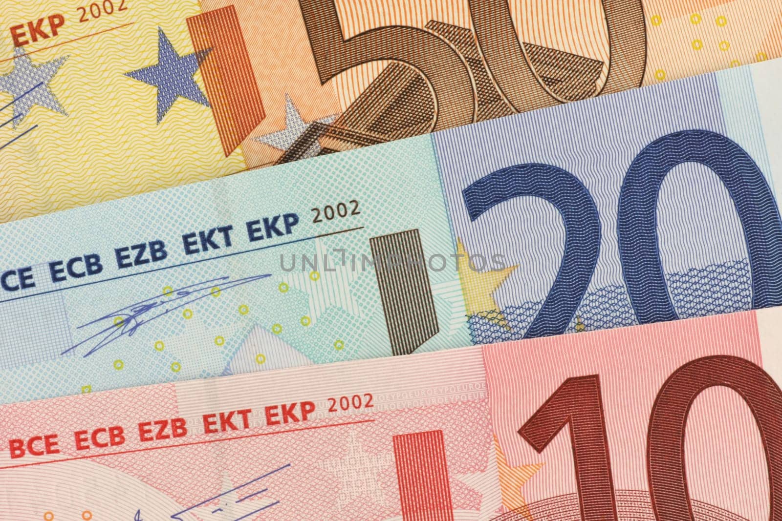 Euro banknotes