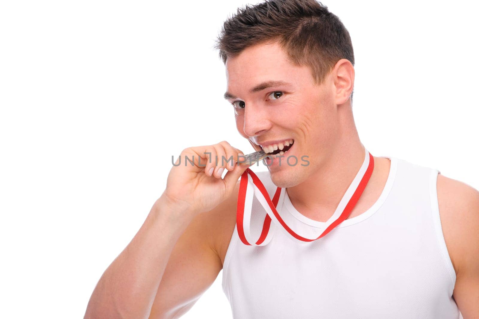 Sportsman with medal
