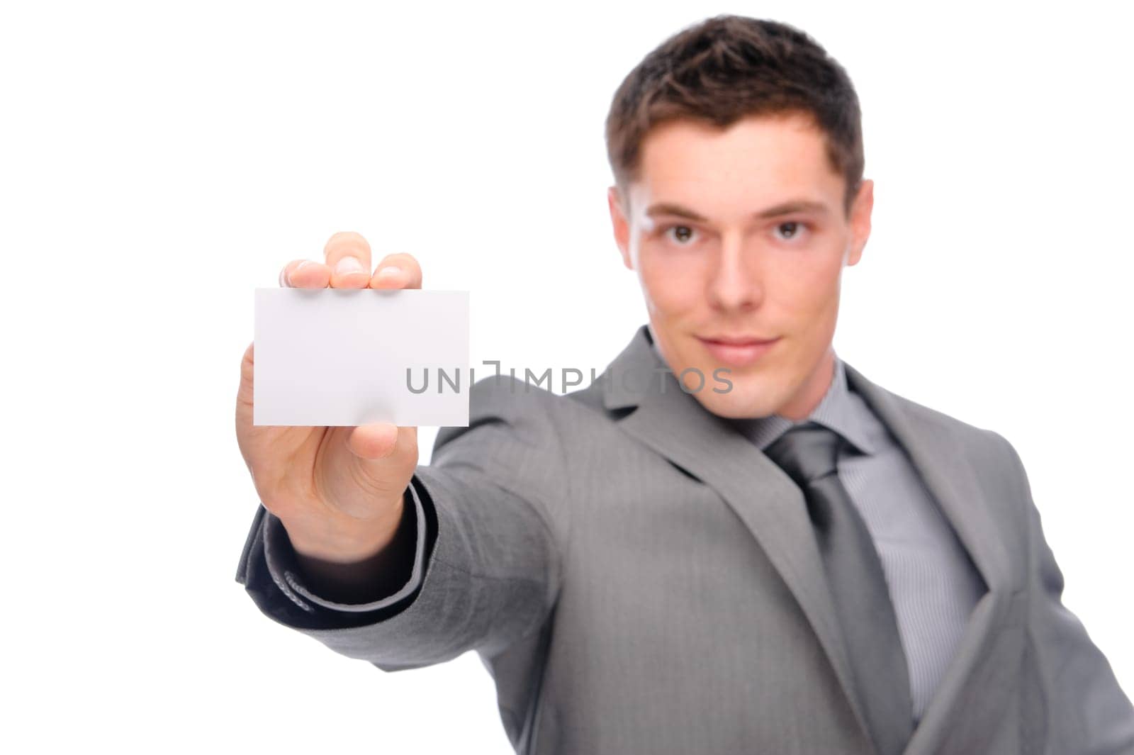 Businessman with business card
