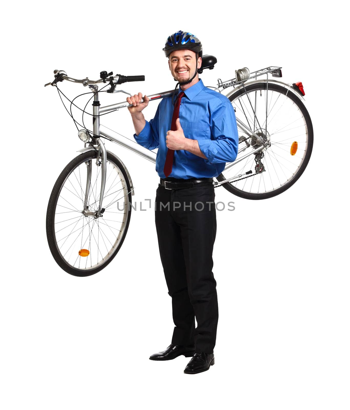 businessman and bicycle