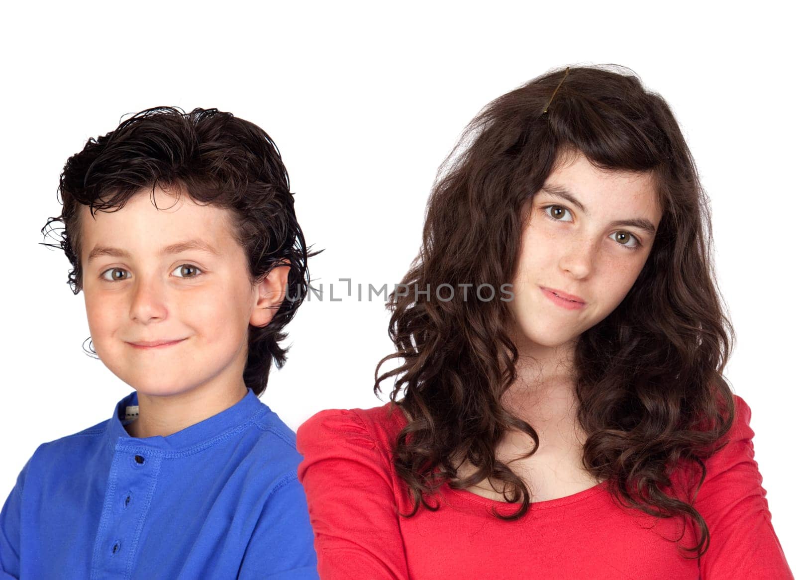 Teenage girl and little boy