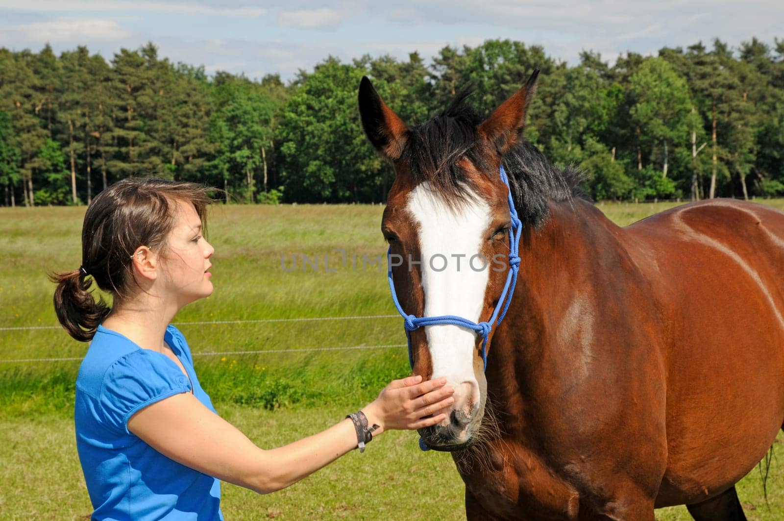 Teenagers with horse