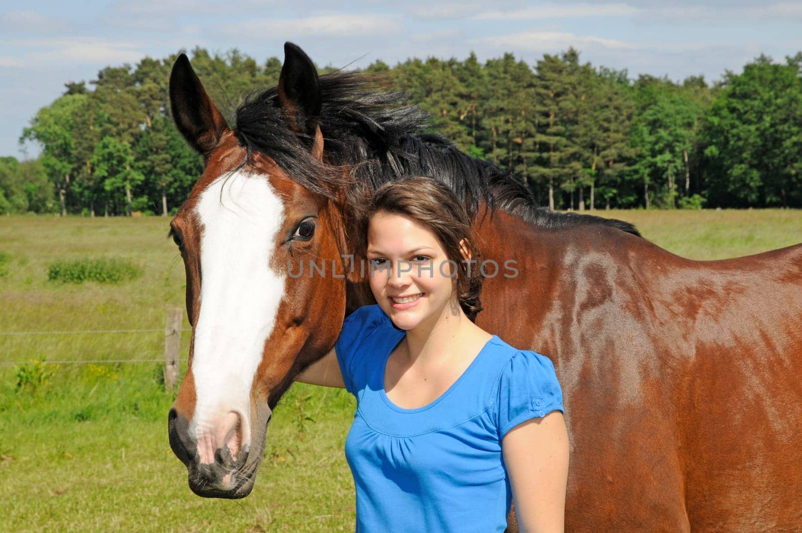 Teenagers with horse