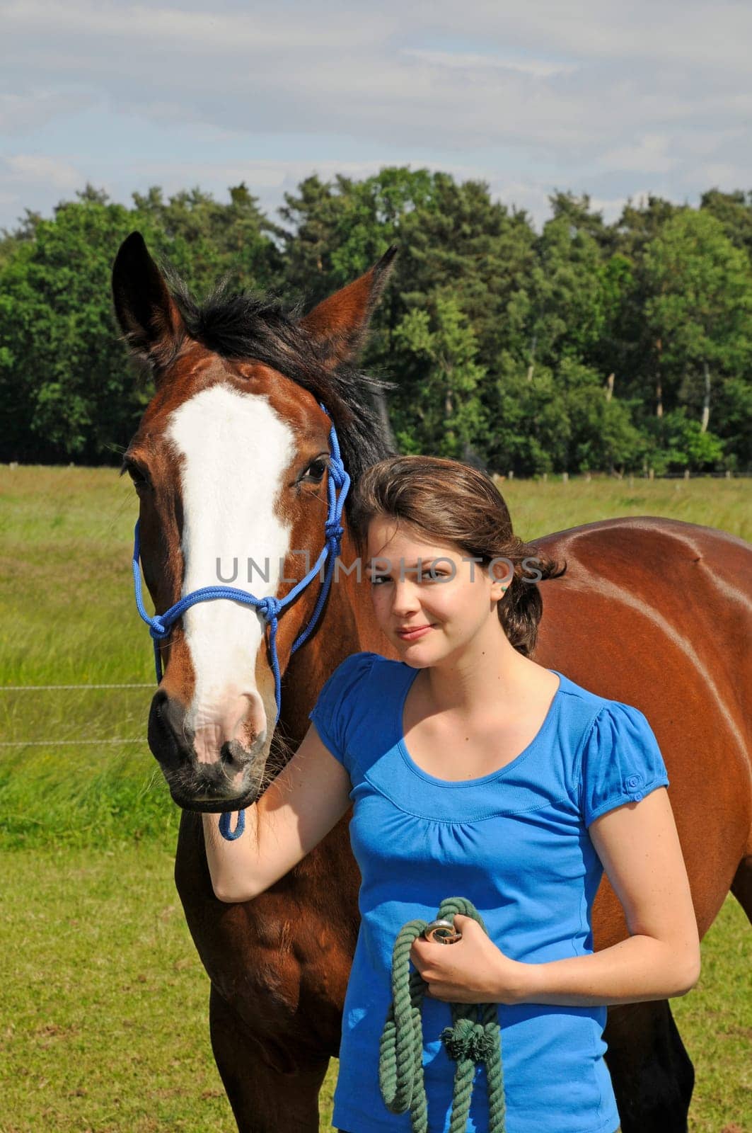 Teenagers with horse