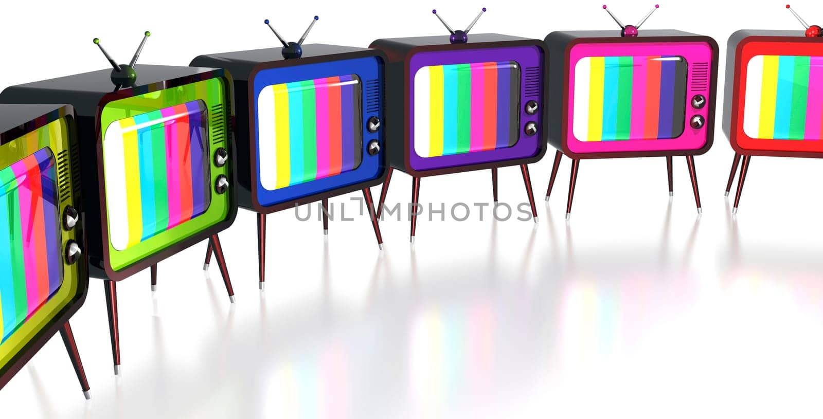 Colorful retro tv