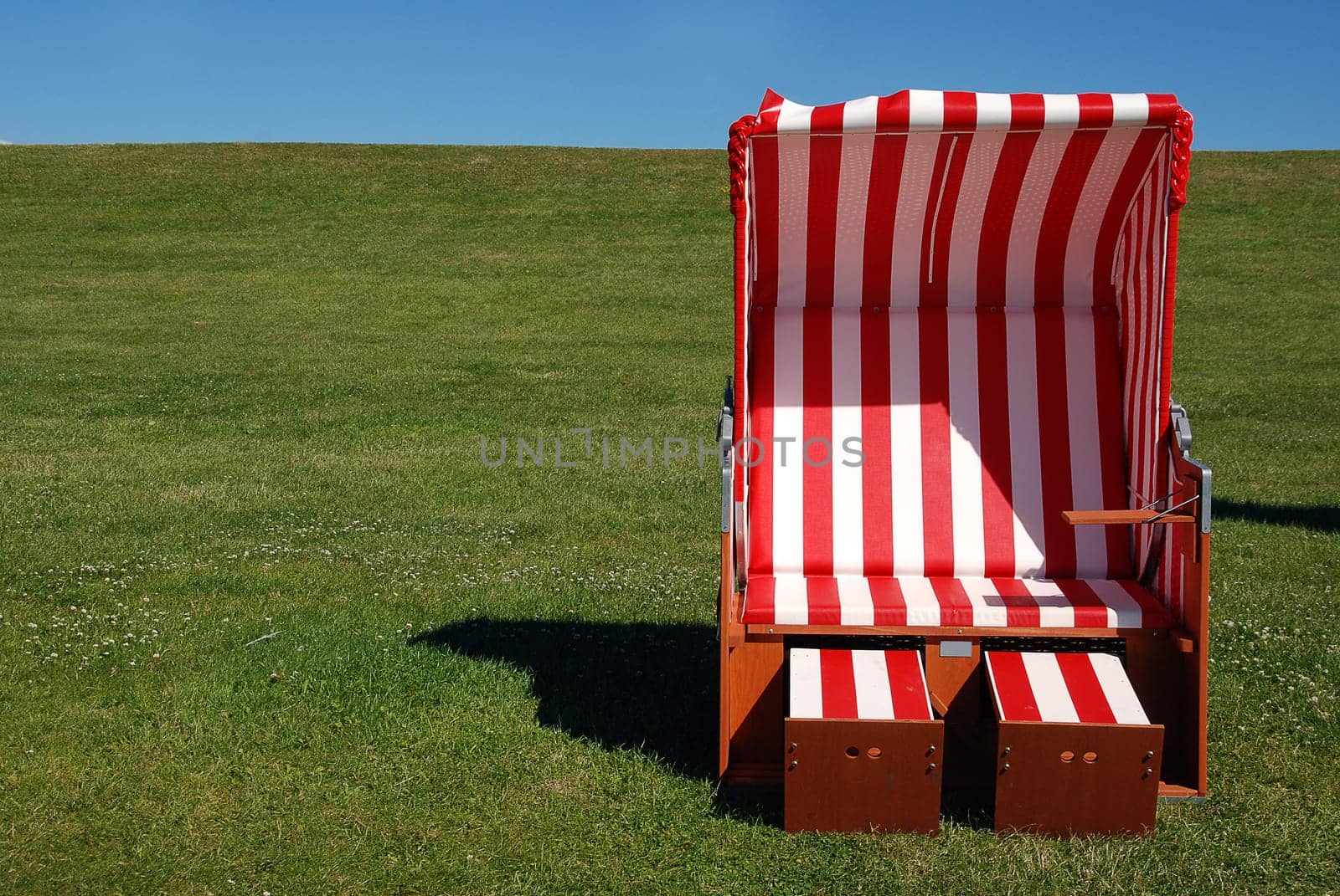 red beach chair