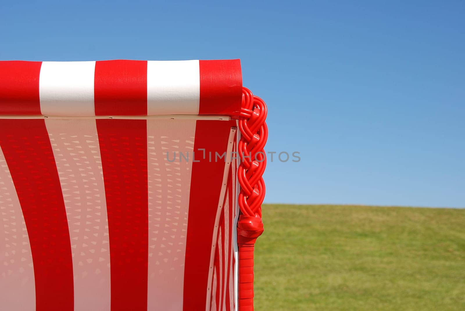 red beach chair