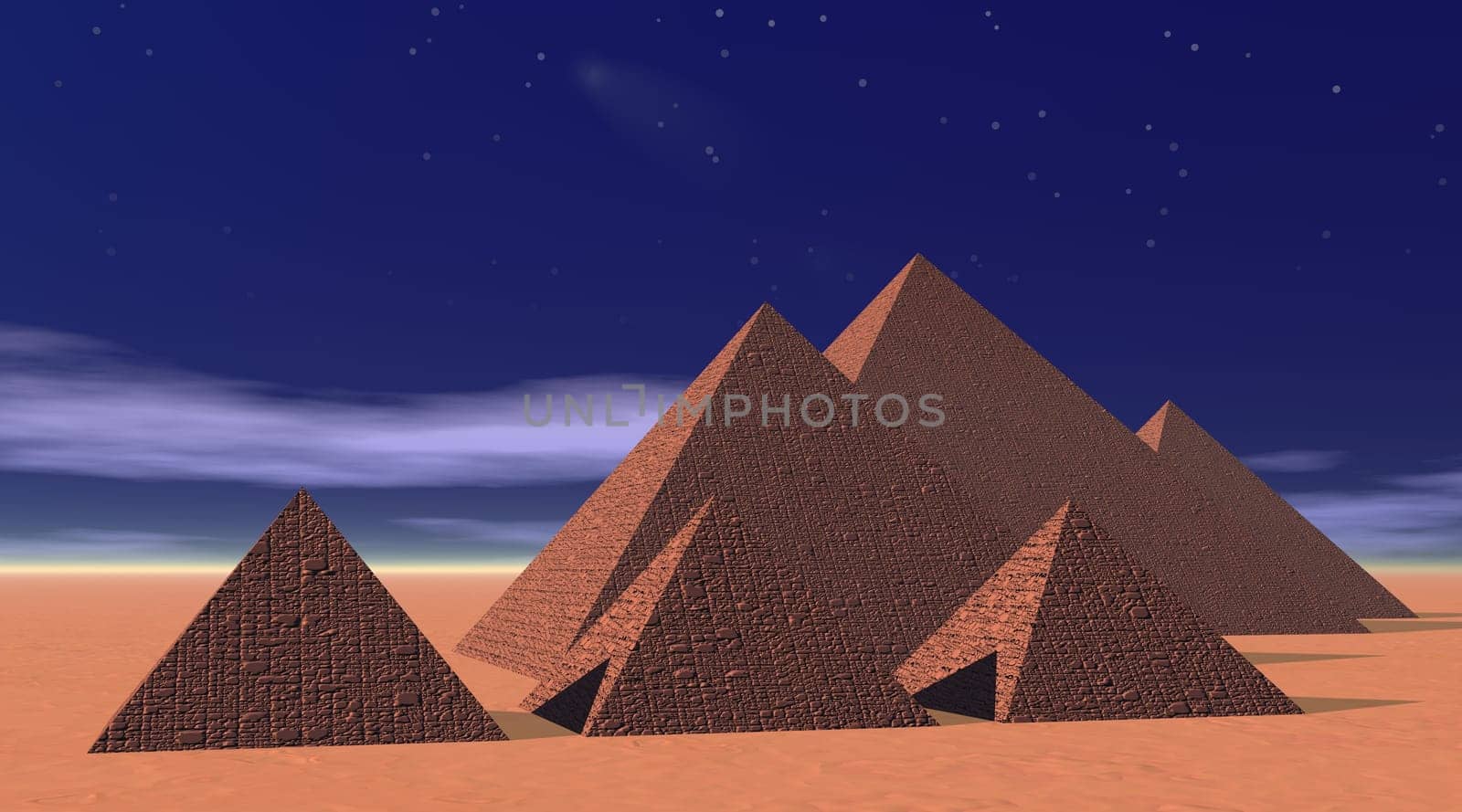 Pyramids by night