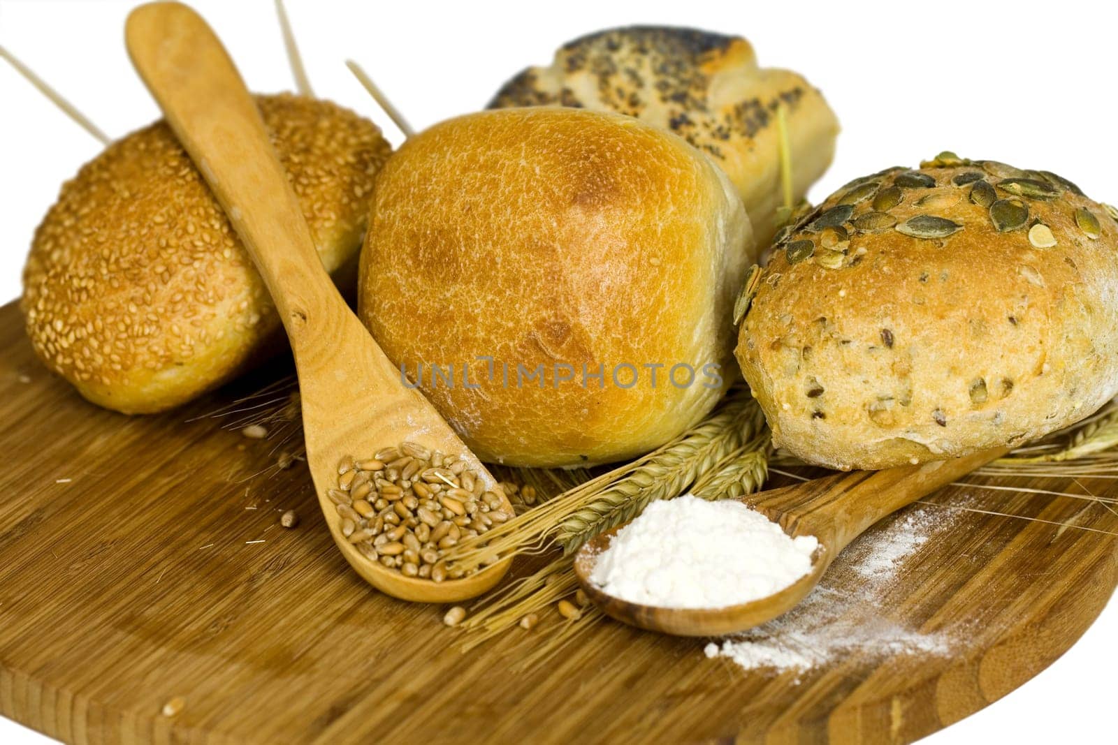 Assorted bread rolls