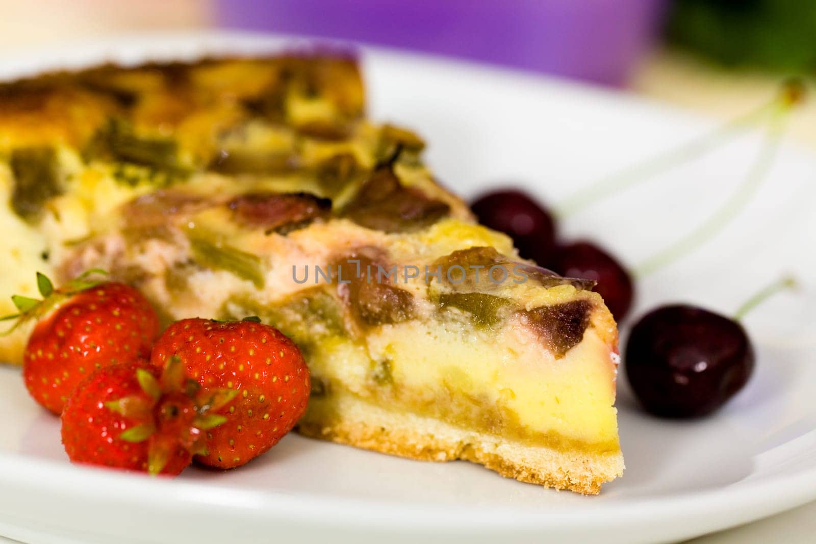 Rhubarb cake,Rheum rhubarbarum