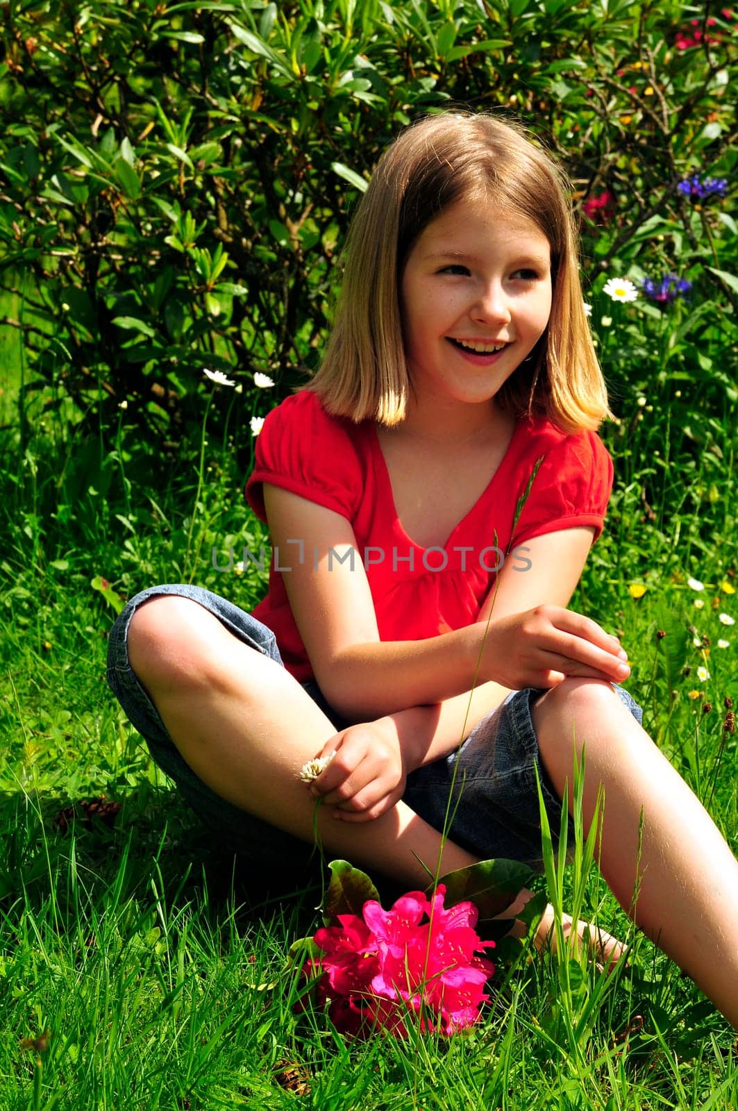 Child in the garden