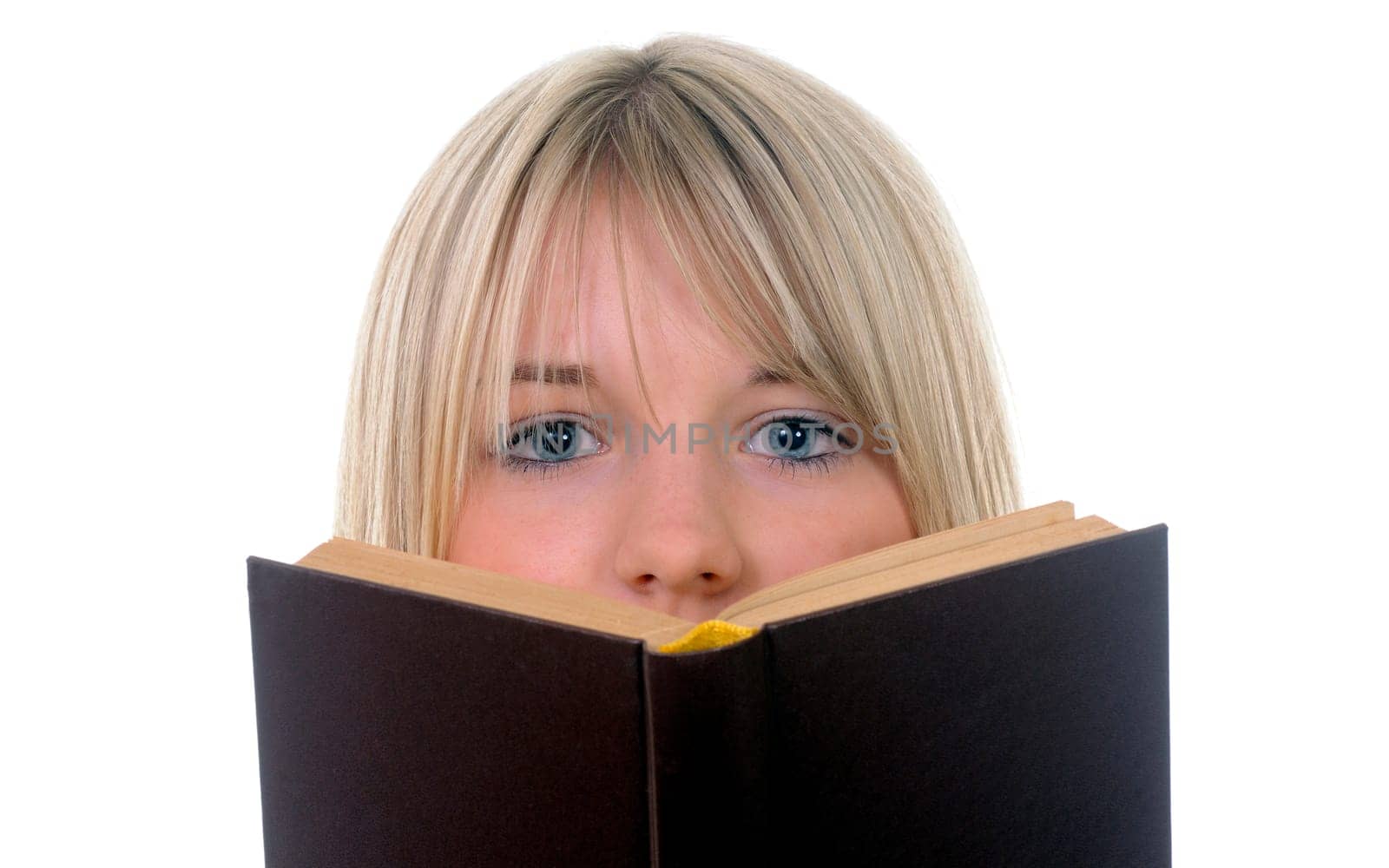 young woman with book