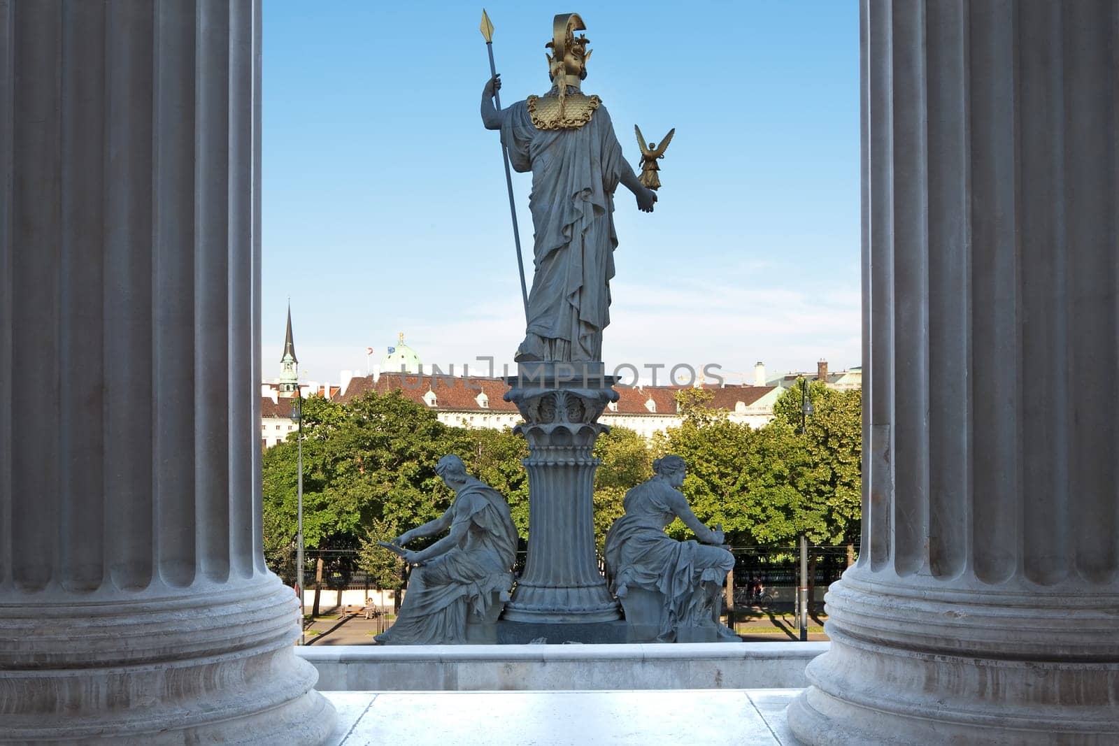 Pallas Athene in front of the Vienna Parliament
