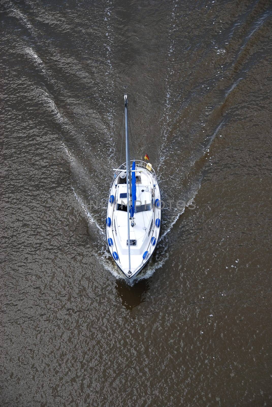 Sailboat from above
