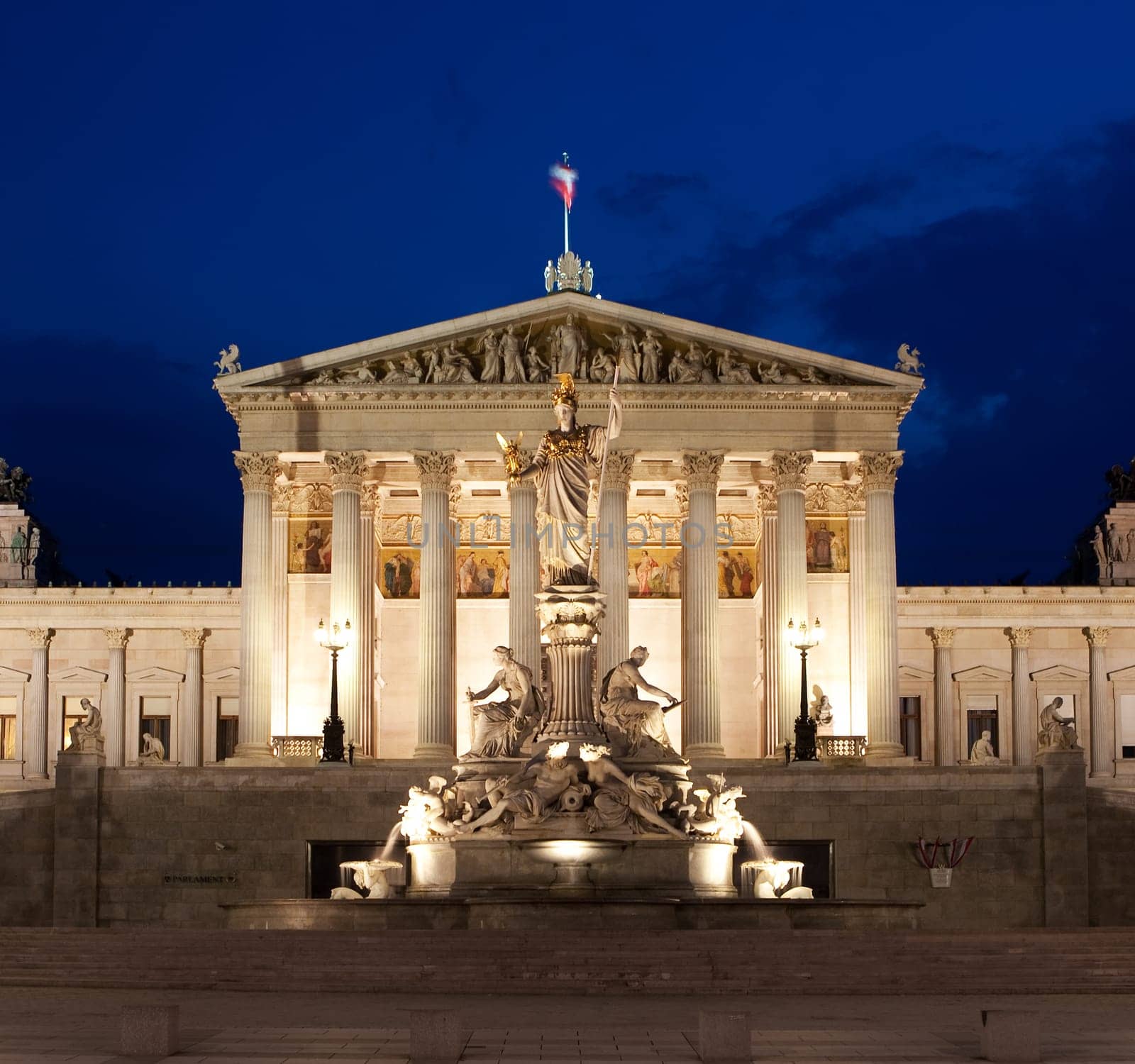 Austrian Parliament Night