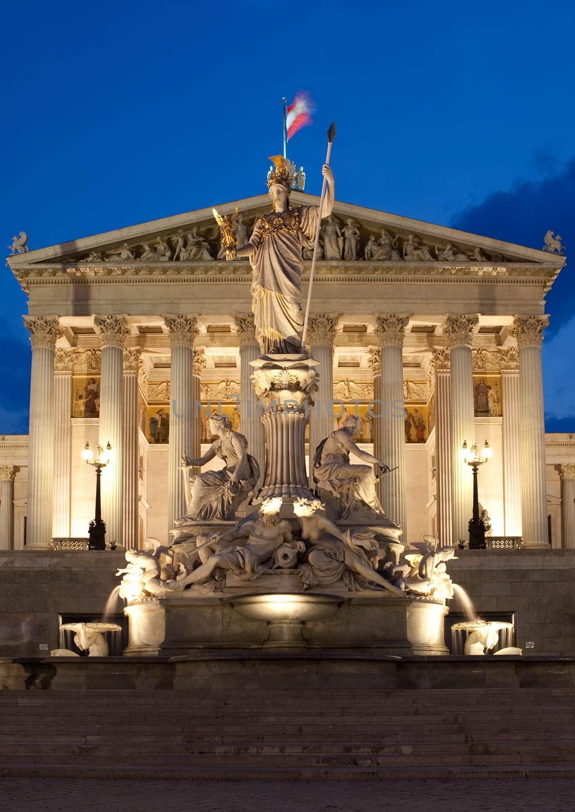 Austrian Parliament Night