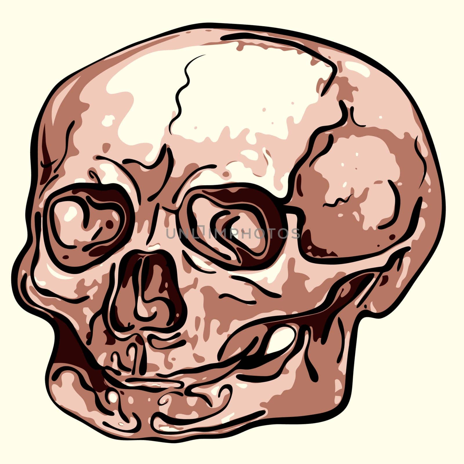 bizarre human skull