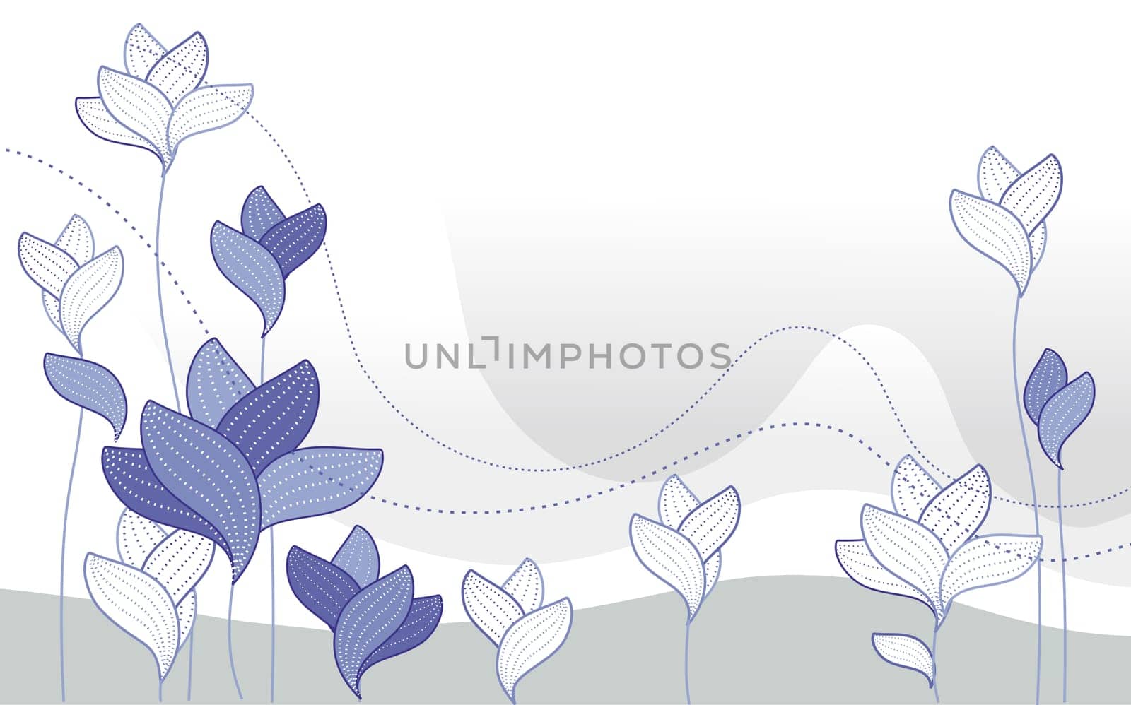 blue flower pattern