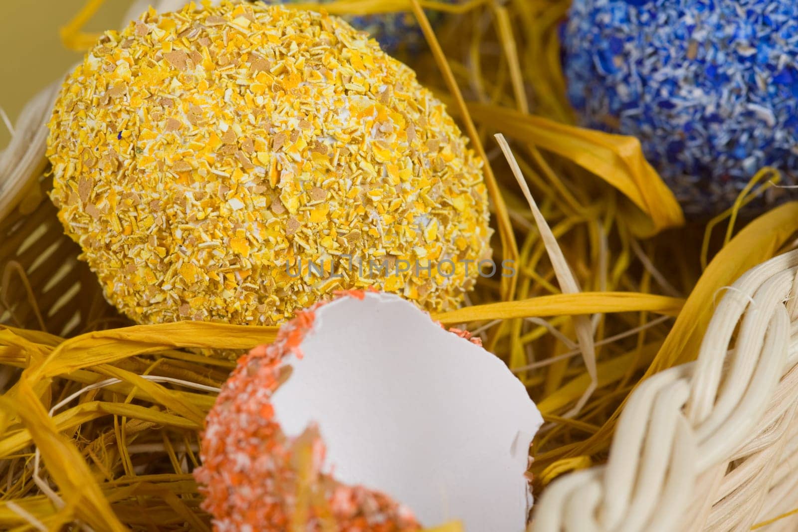 Eggshells close up
