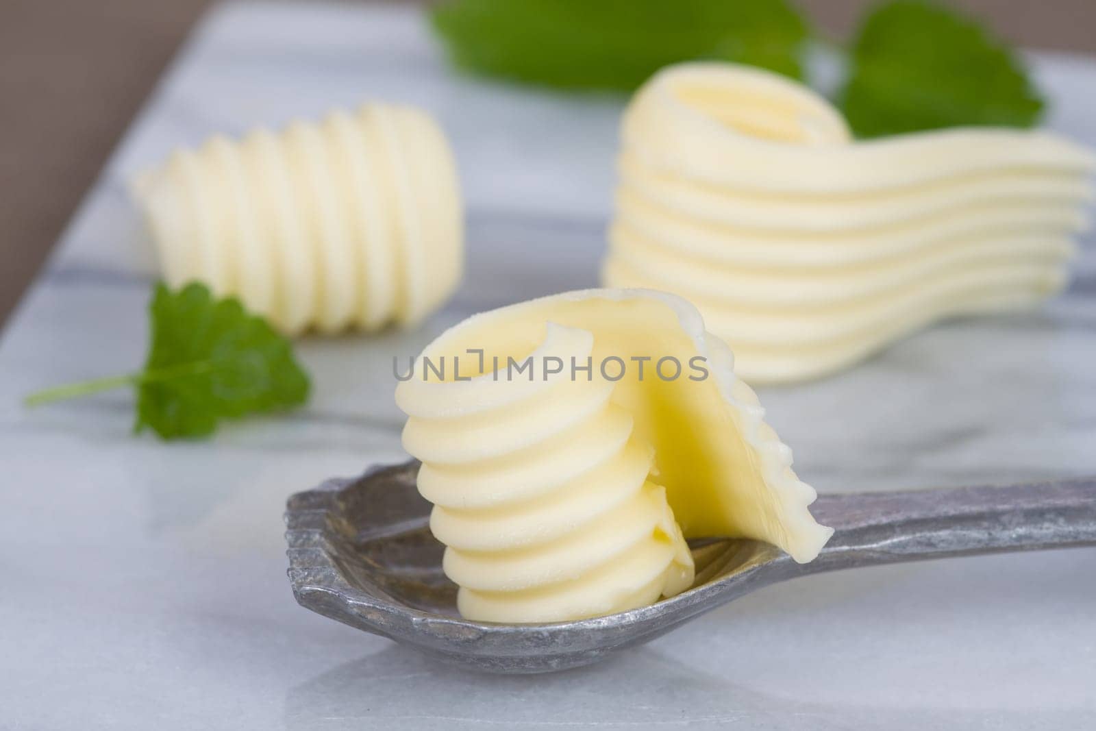 Butter on spoon