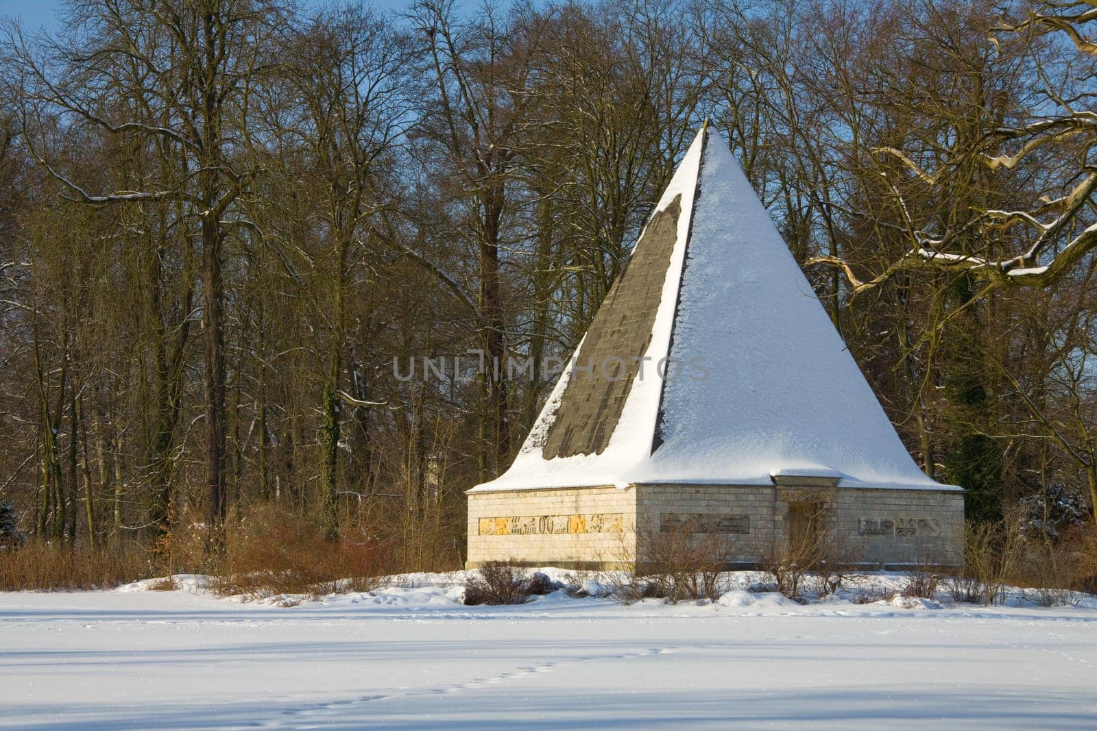 Pyramid in the snow