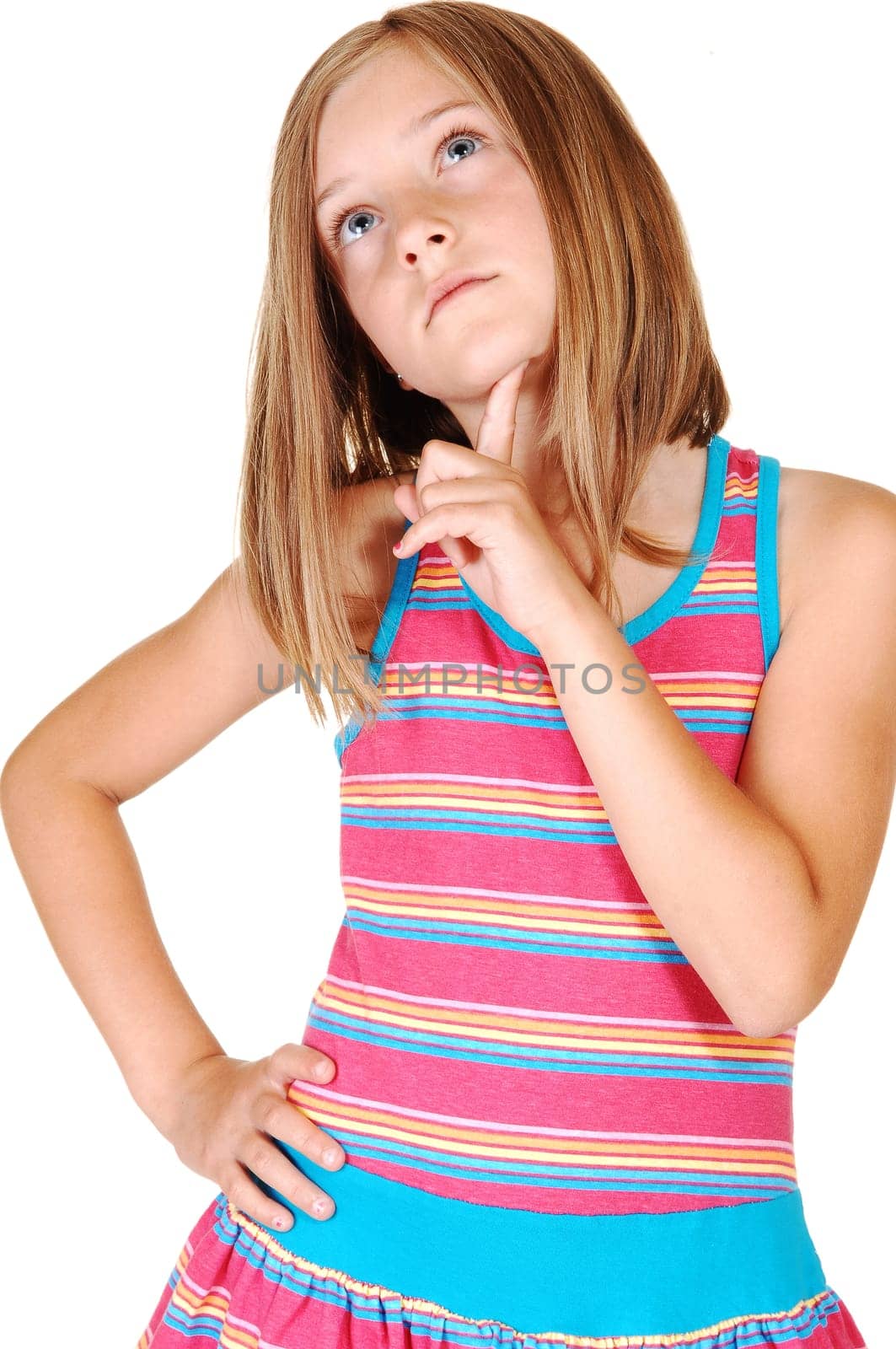 Young girl thinking.
