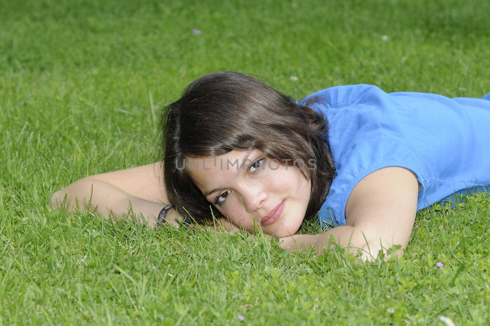 Teenage girl on a meadow
