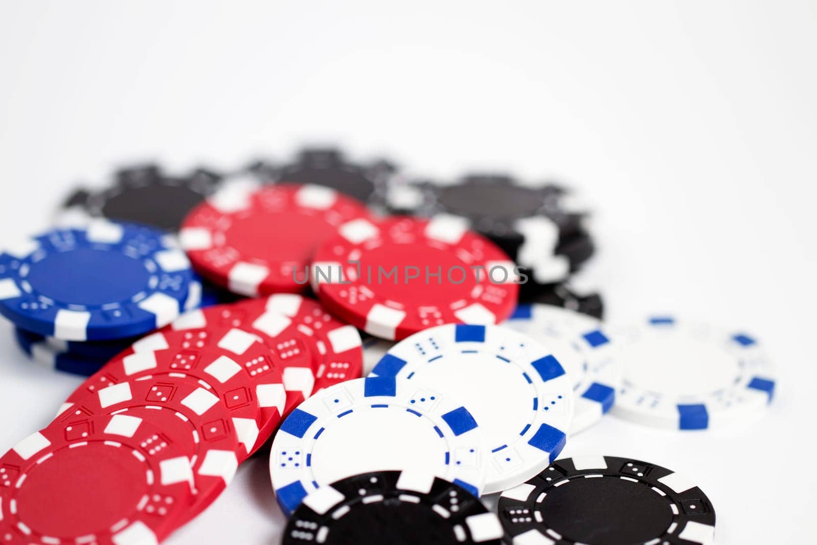 A mountain of casino chips