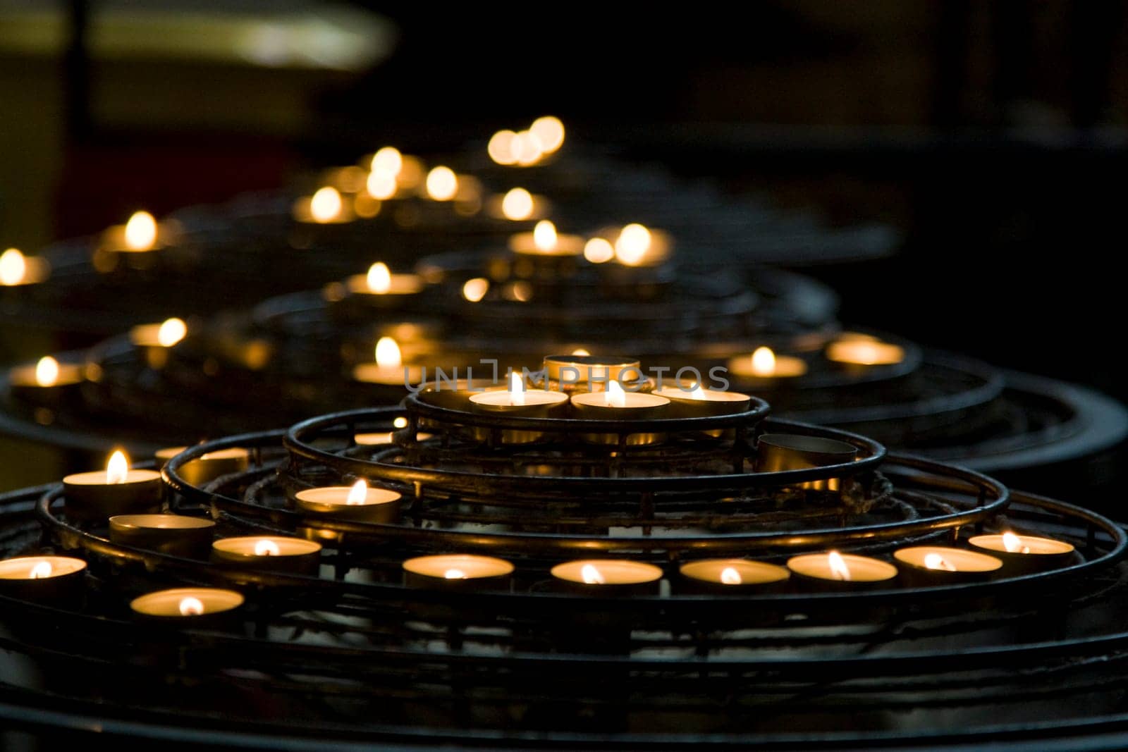 Church candles in Notre Dame de Paris