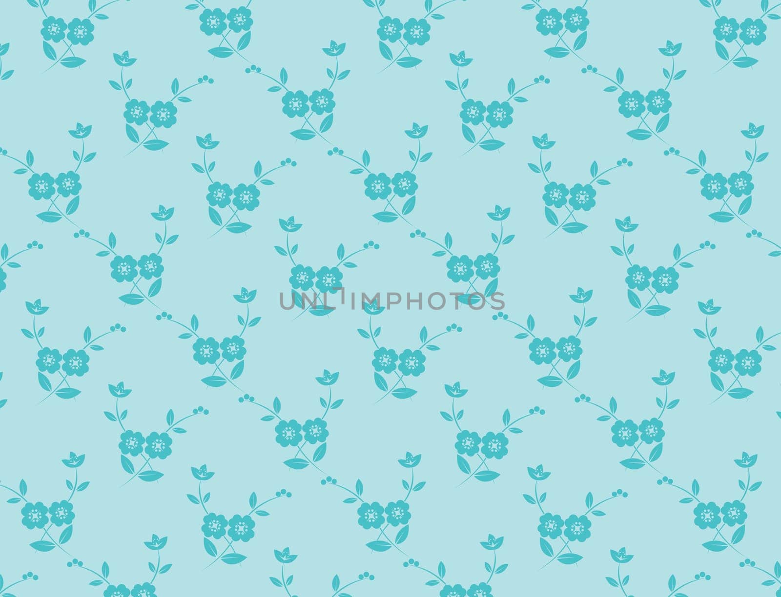 blue seamless flower background