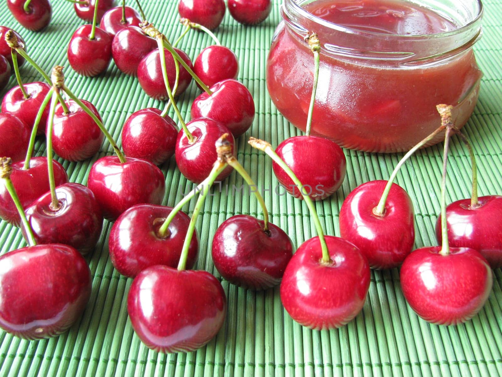 Homemade cherry jam