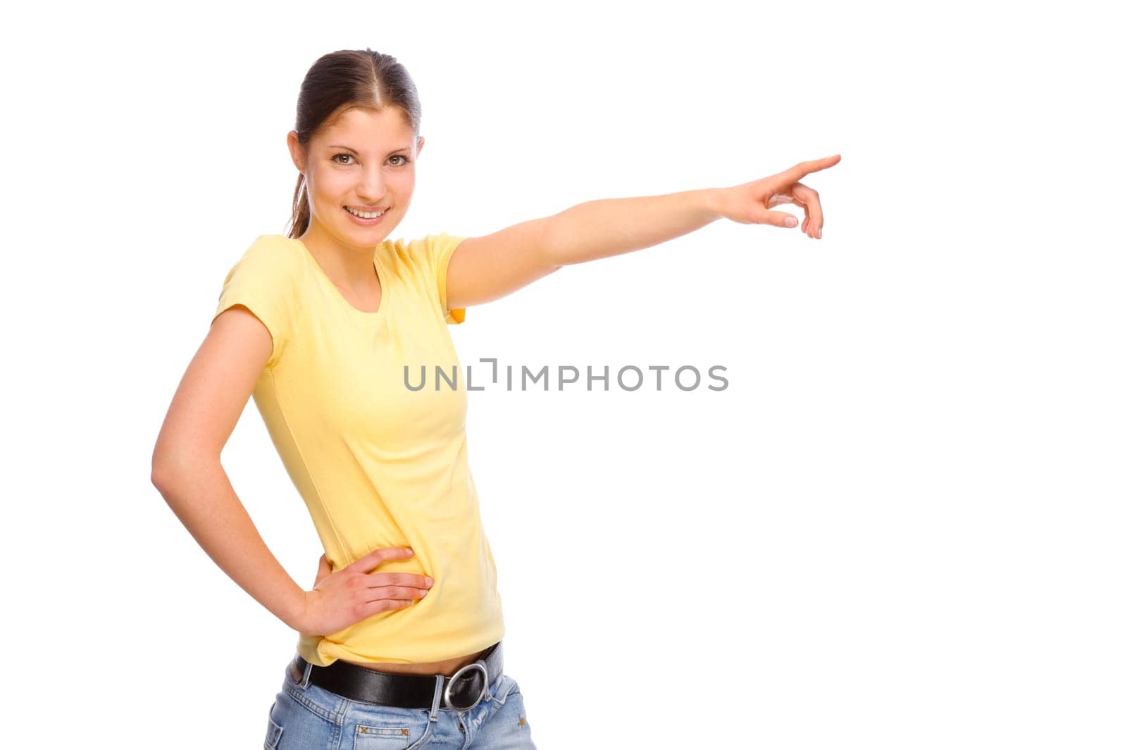 happy woman without isolated