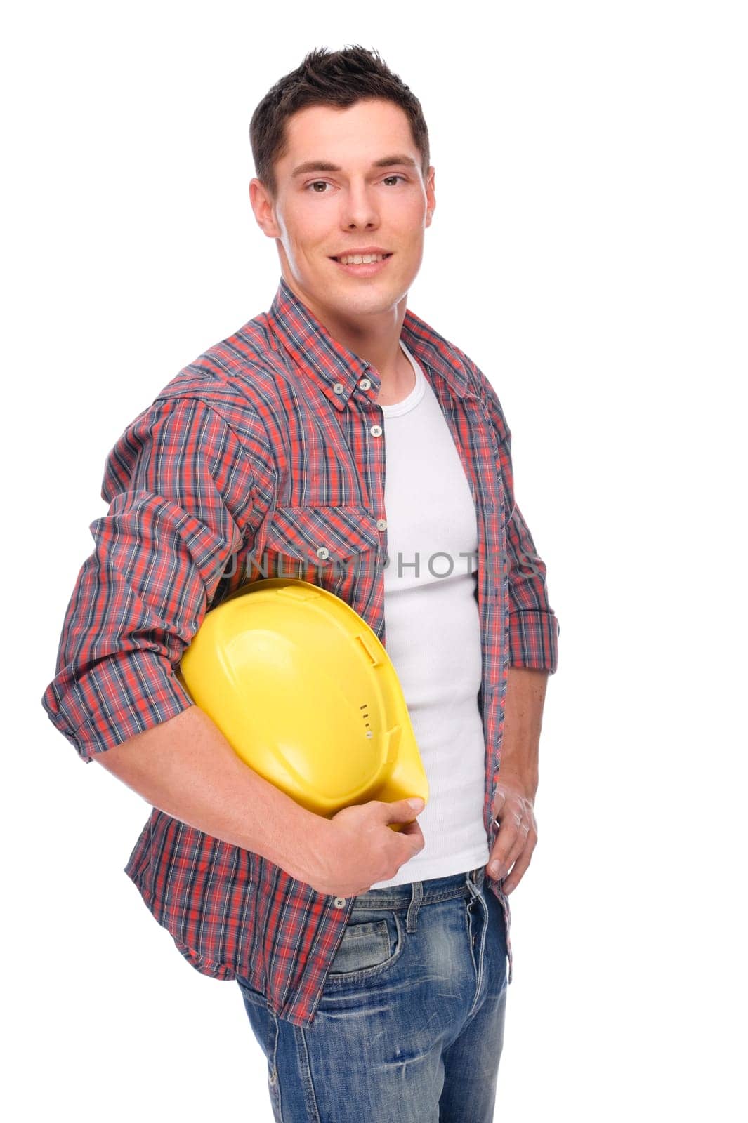 Young construction worker