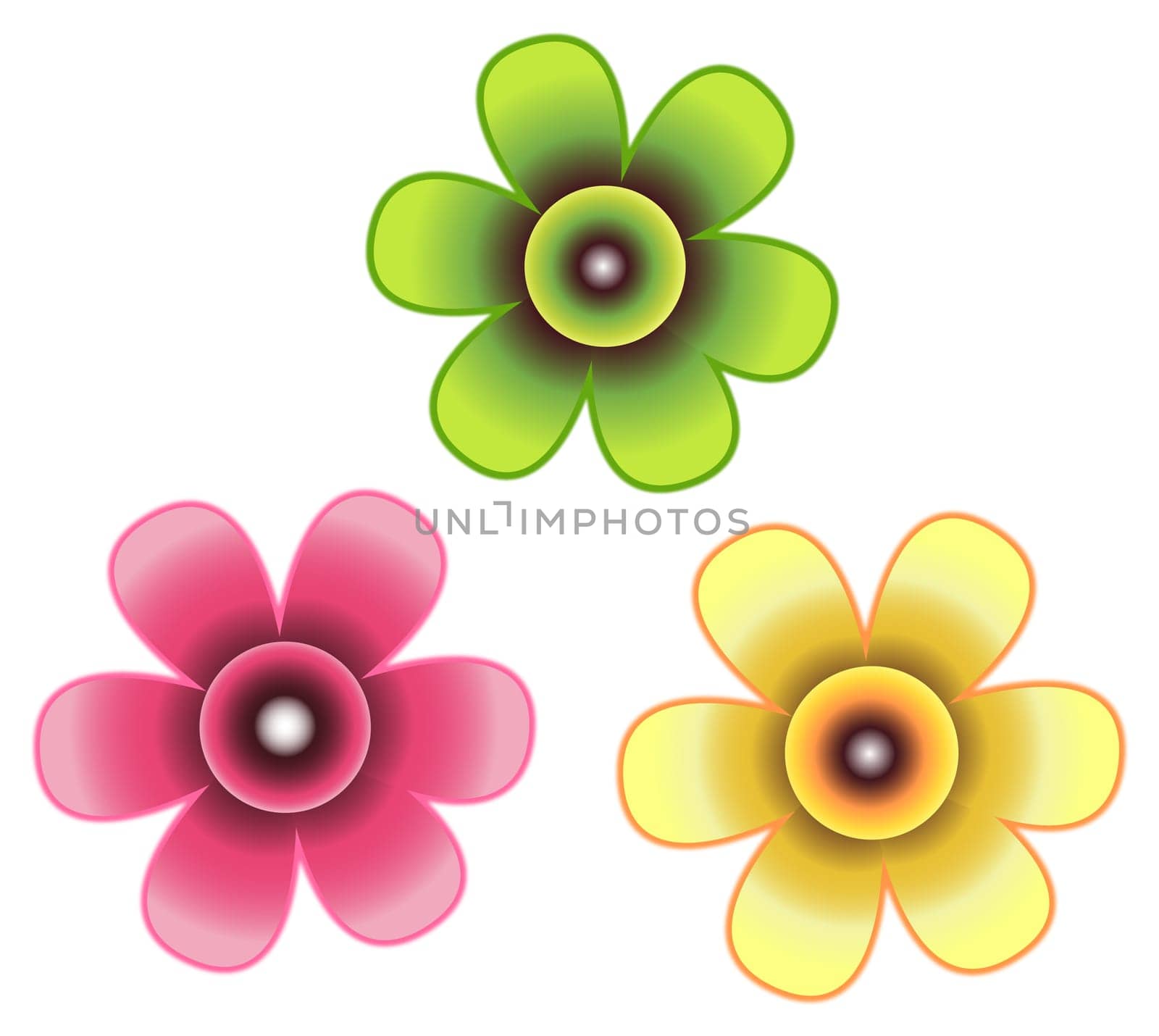 three flowers