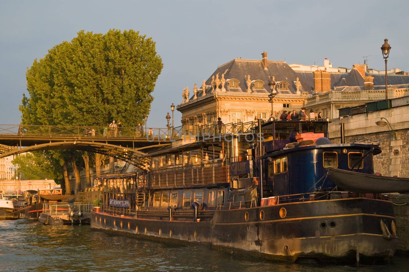 Paris and the river Seine at sunset