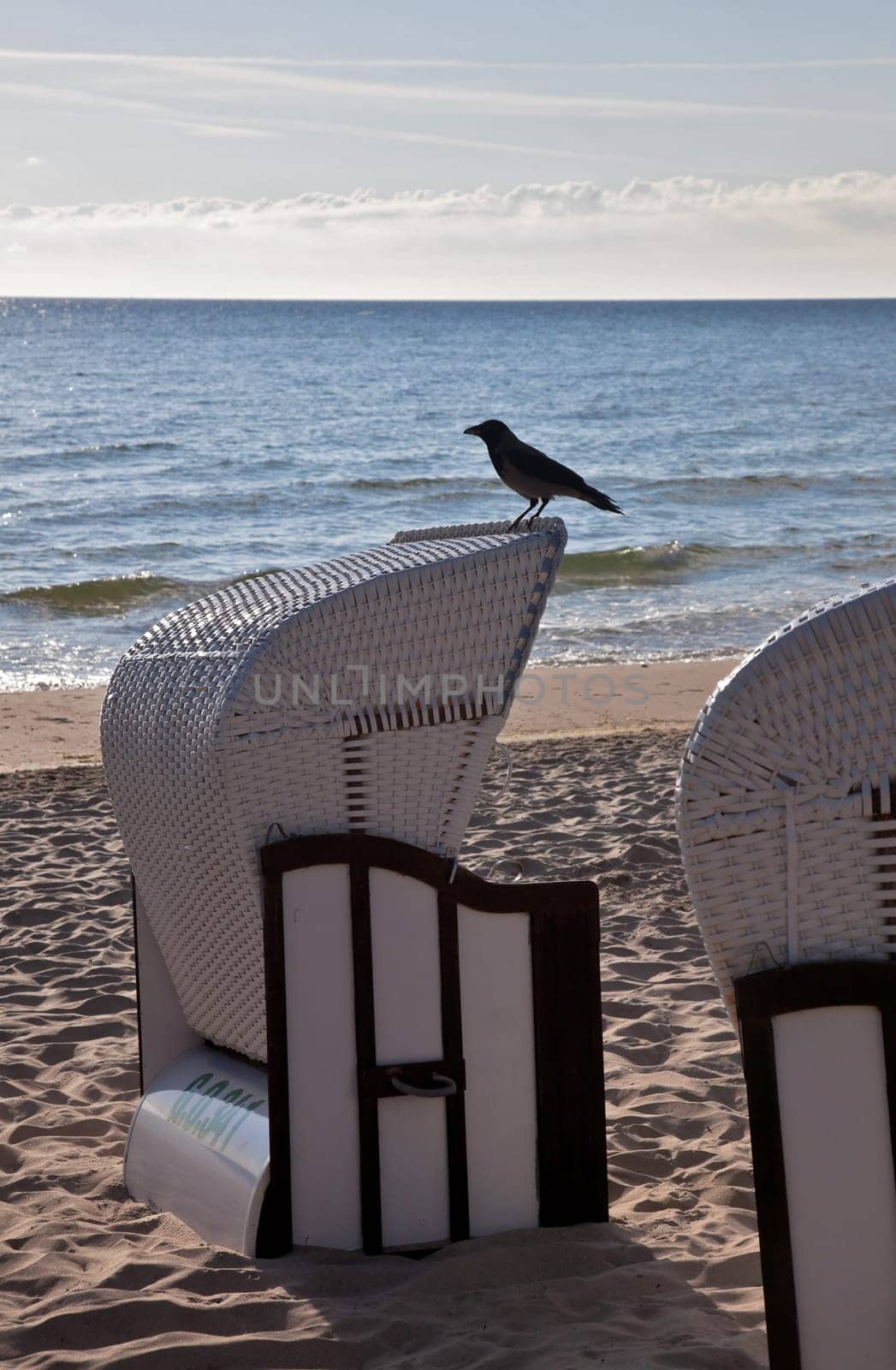 Beach chairs with guard