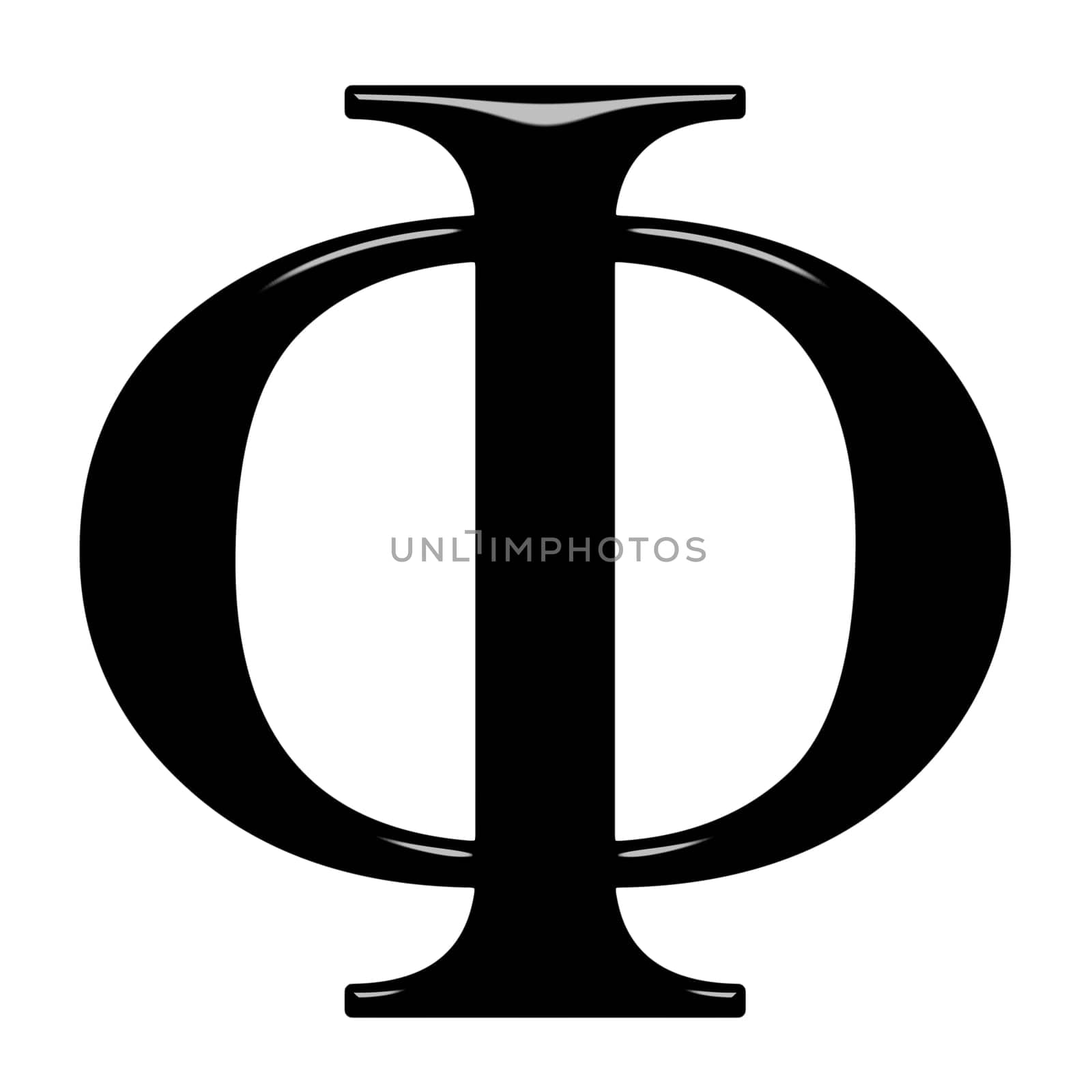 3D Greek Letter Phi
