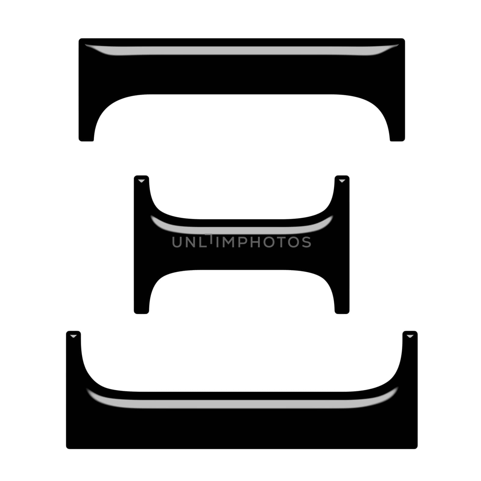 3D Greek Letter Xi