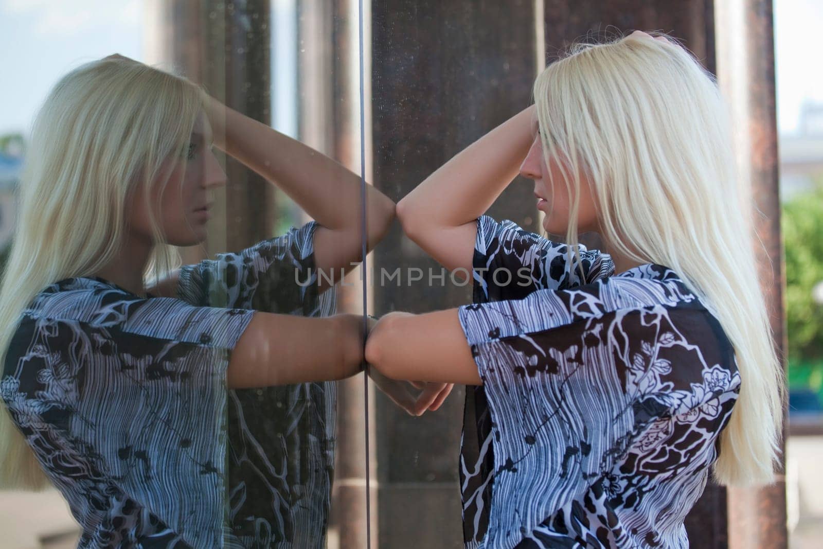 woman with reflections