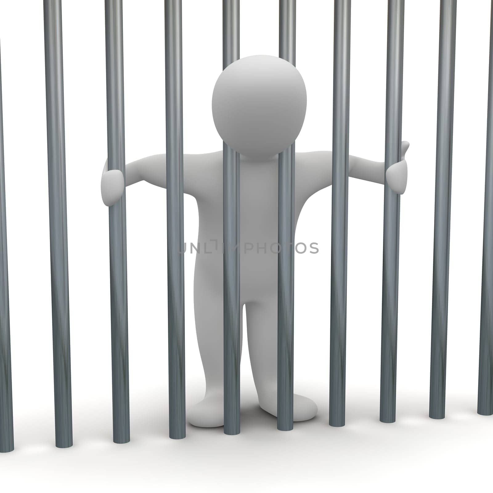 Man in cell