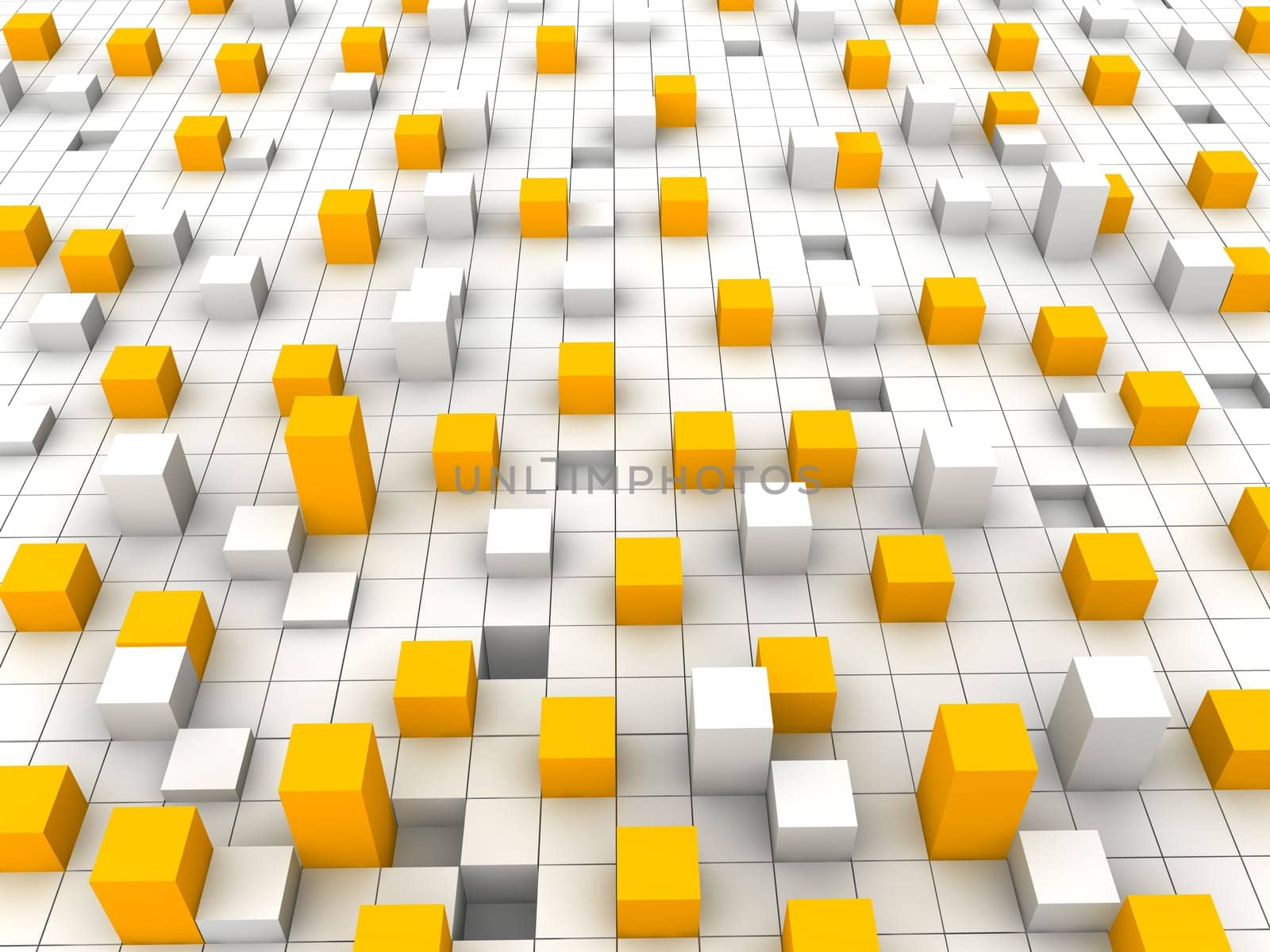 Orange and white blocks