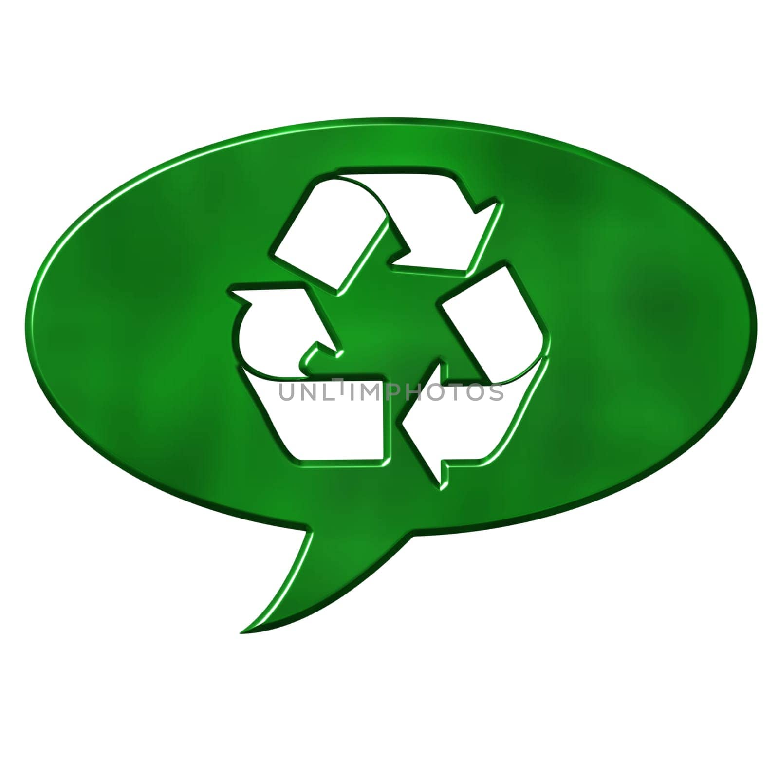 Recycling Speech Bubble Sign