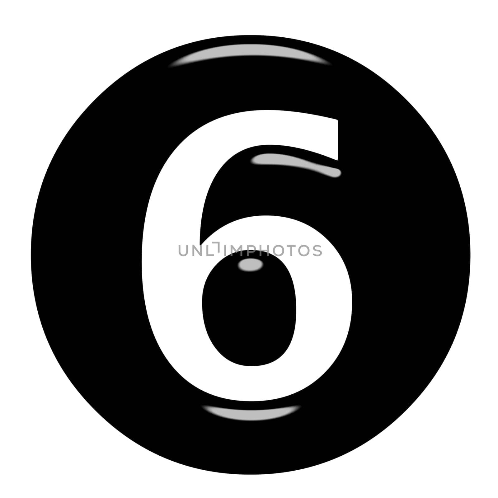 3D Framed Number 6