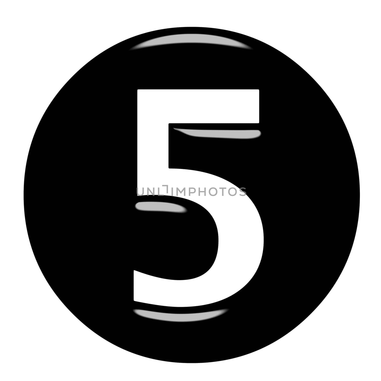 3D Framed Number 5