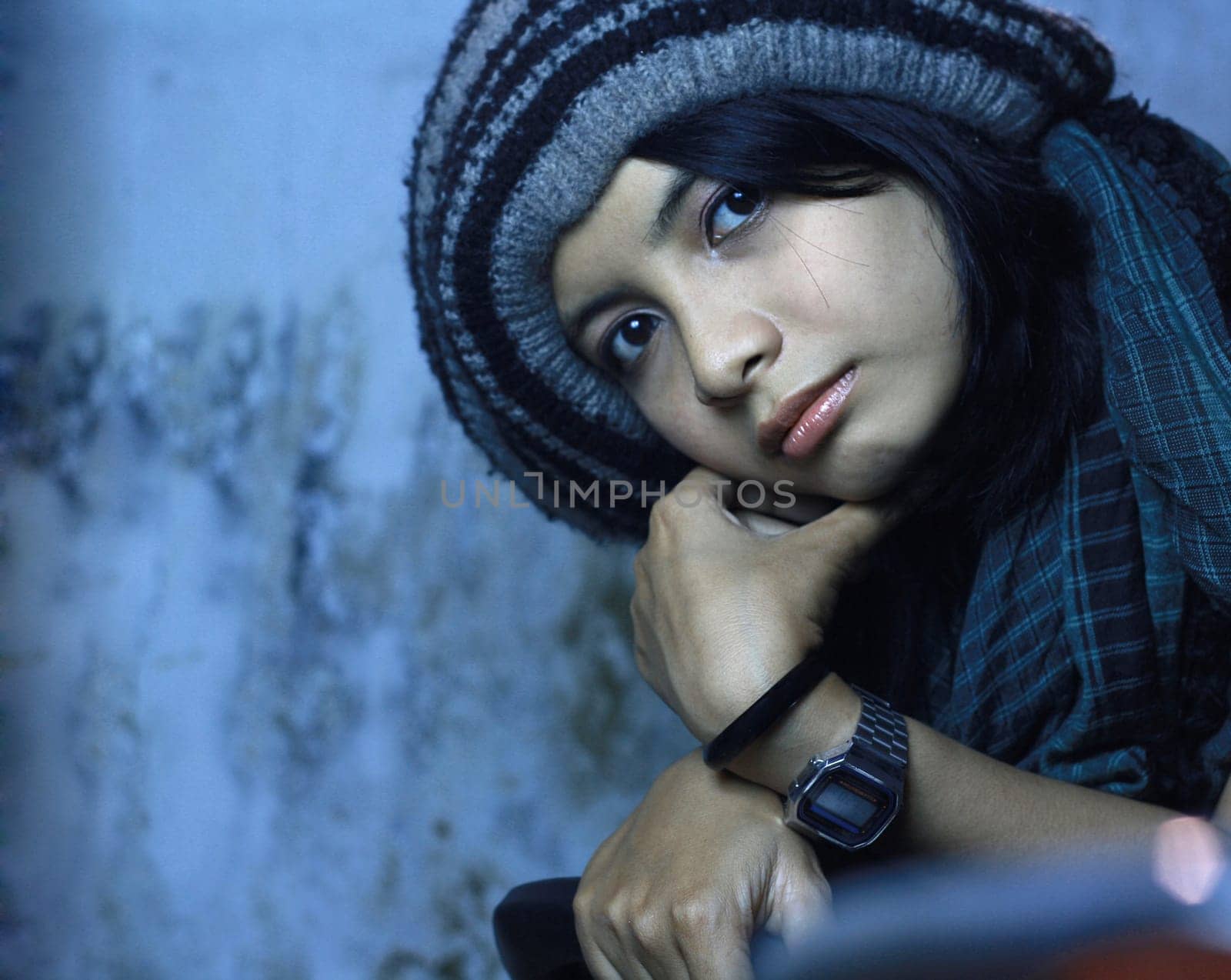 woman in scarf
