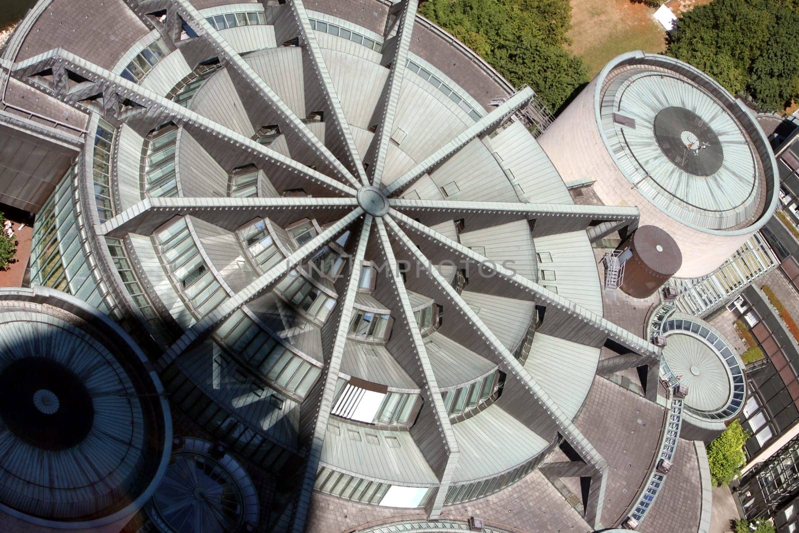 View from the Rhine Tower to the Landtag