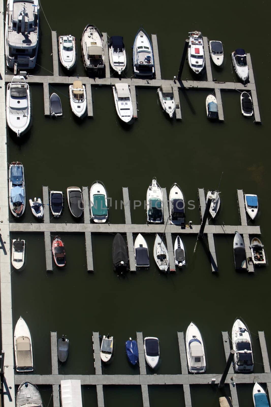 View from the Rhine Tower to the Media Harbour