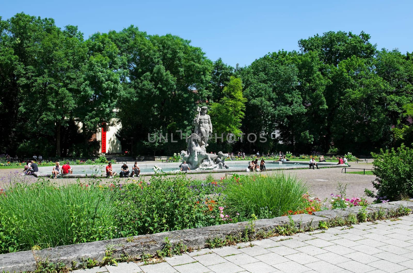 The Neptune Fountain in Munich