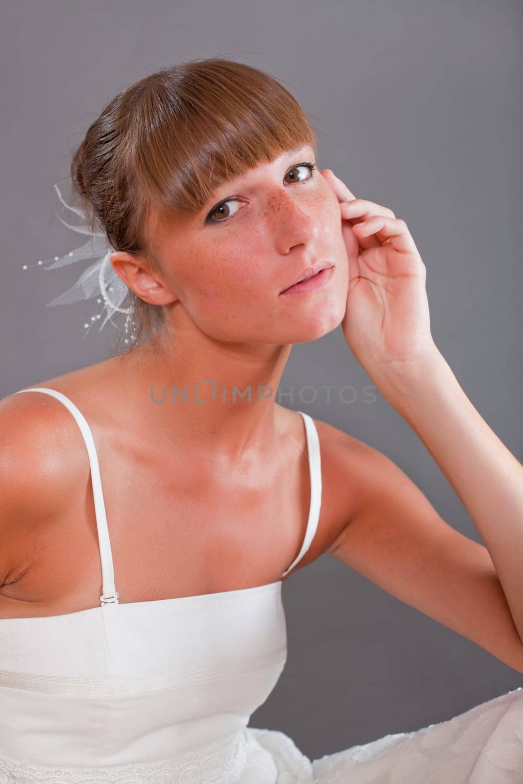 portrait of bride in studio